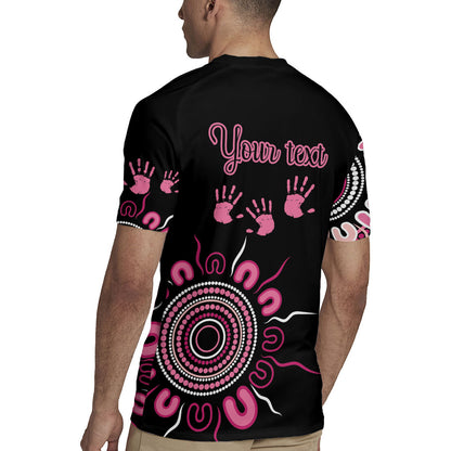 Personalised Aboriginal Pink Ribbons Rugby Jersey Think Pink Butterfly Art Wall Clock Breast Cancer Support
