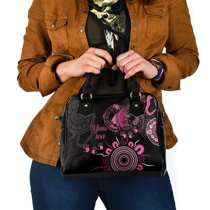 Personalised Aboriginal Pink Ribbons Shoulder Handbag Think Pink Butterfly Art Wall Clock Breast Cancer Support