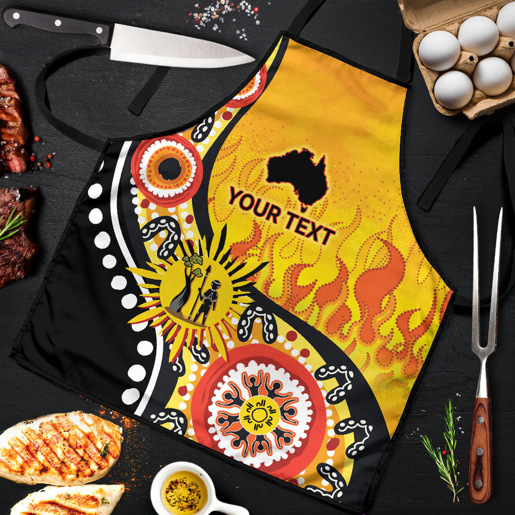 Australia Bushfire Aboriginal Personalised Apron Bush Fire Dreaming