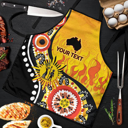 Australia Bushfire Aboriginal Personalised Apron Bush Fire Dreaming