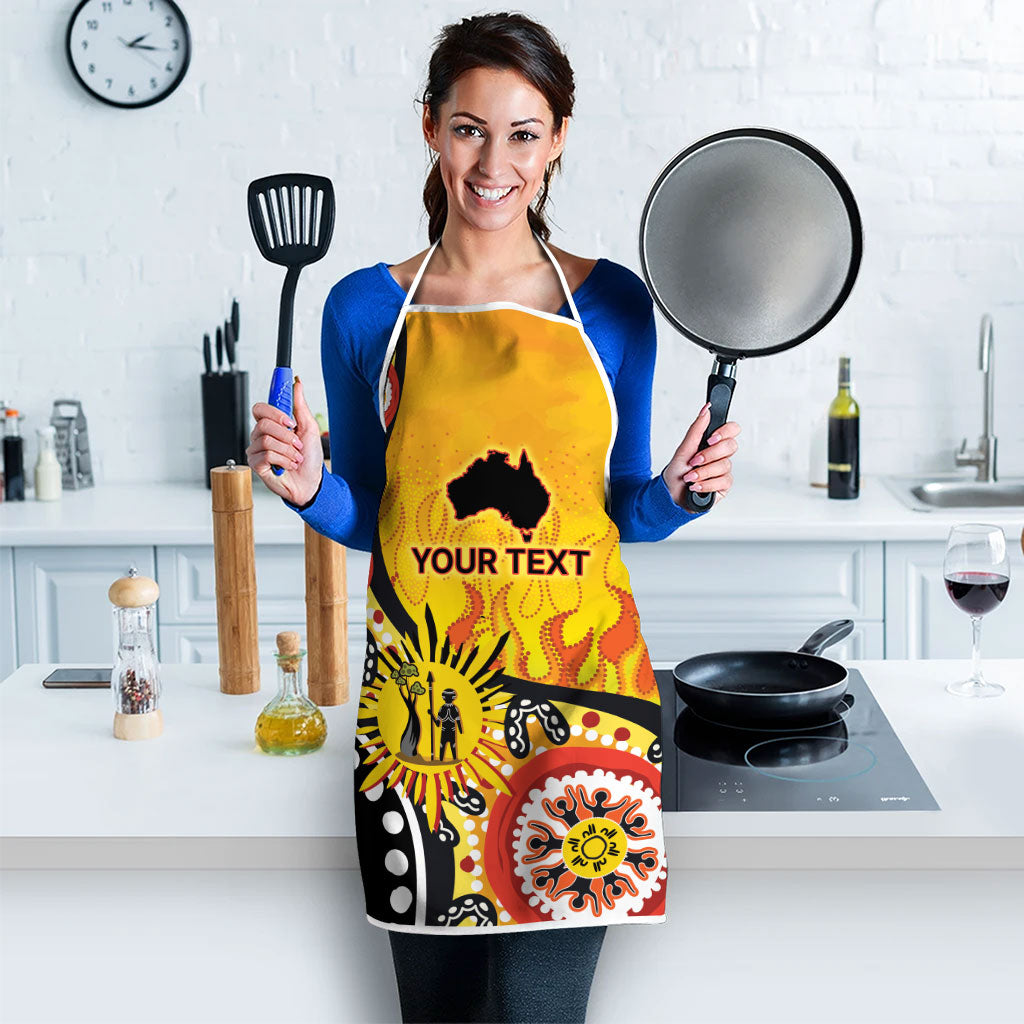 Australia Bushfire Aboriginal Personalised Apron Bush Fire Dreaming