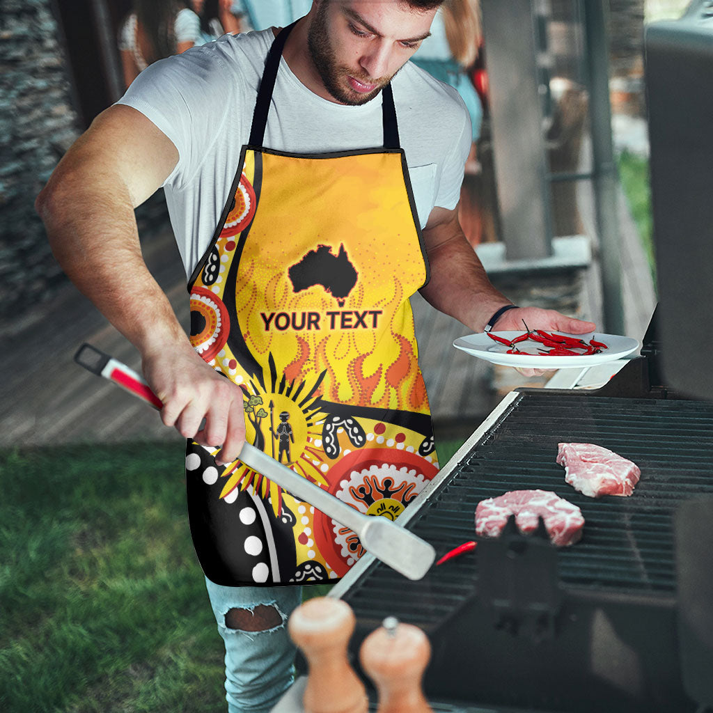 Australia Bushfire Aboriginal Personalised Apron Bush Fire Dreaming