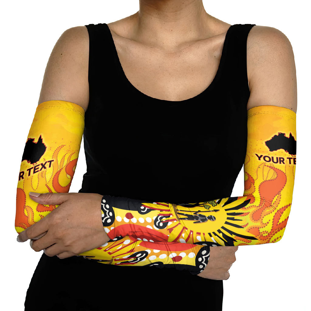 Australia Bushfire Aboriginal Personalised Arm Sleeves Bush Fire Dreaming