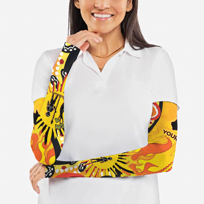Australia Bushfire Aboriginal Personalised Arm Sleeves Bush Fire Dreaming