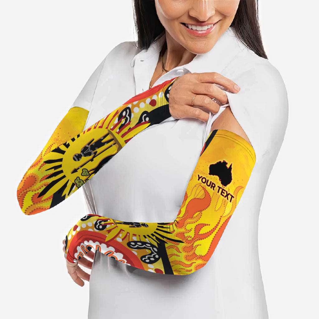 Australia Bushfire Aboriginal Personalised Arm Sleeves Bush Fire Dreaming