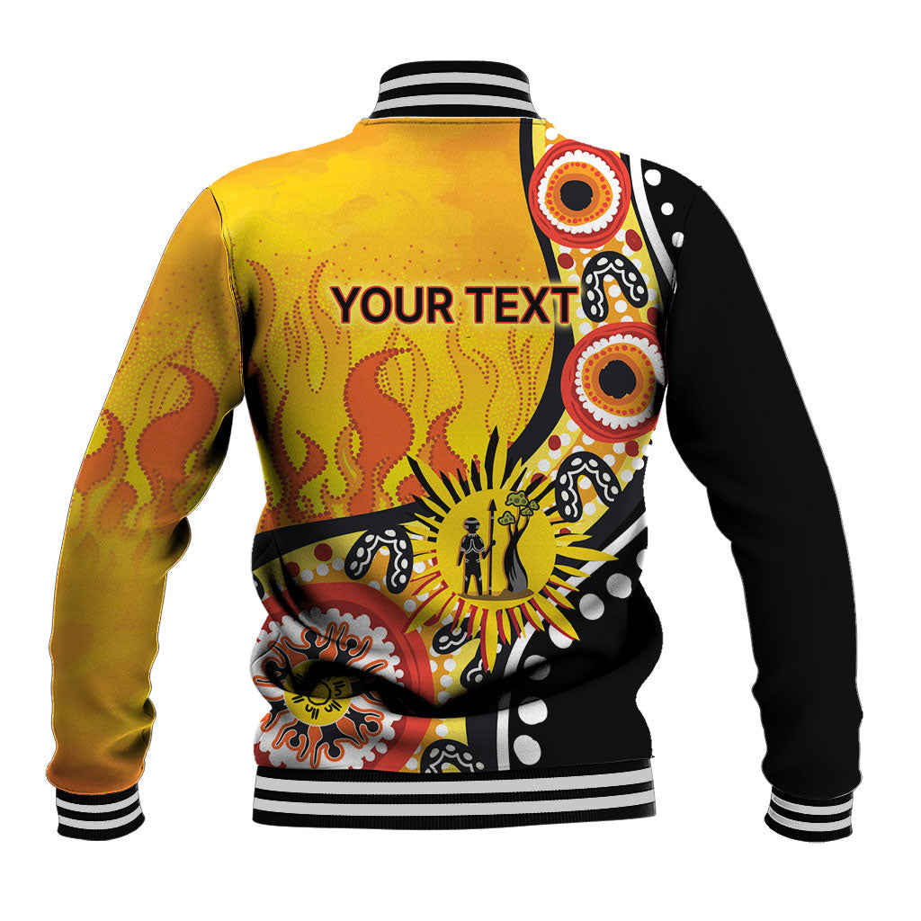 Australia Bushfire Aboriginal Personalised Baseball Jacket Bush Fire Dreaming