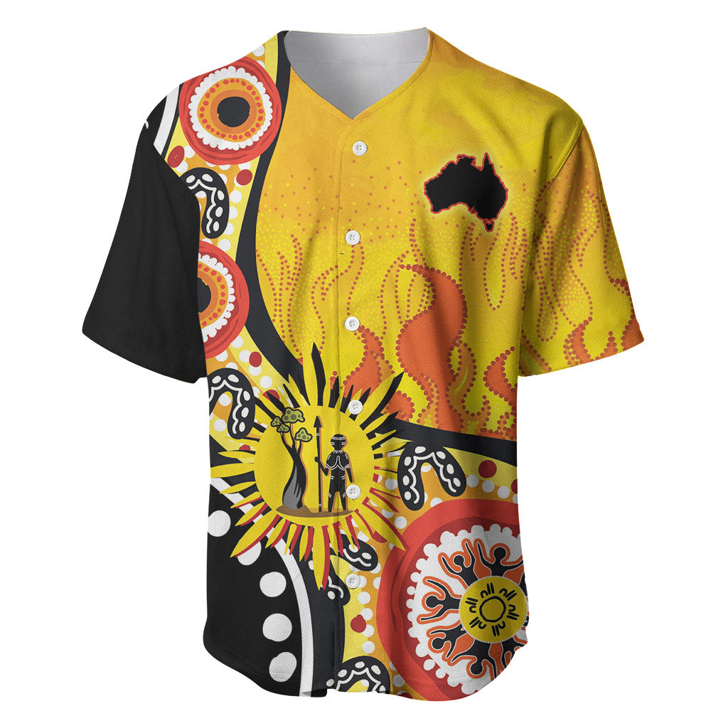 Australia Bushfire Aboriginal Personalised Baseball Jersey Bush Fire Dreaming
