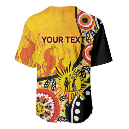 Australia Bushfire Aboriginal Personalised Baseball Jersey Bush Fire Dreaming
