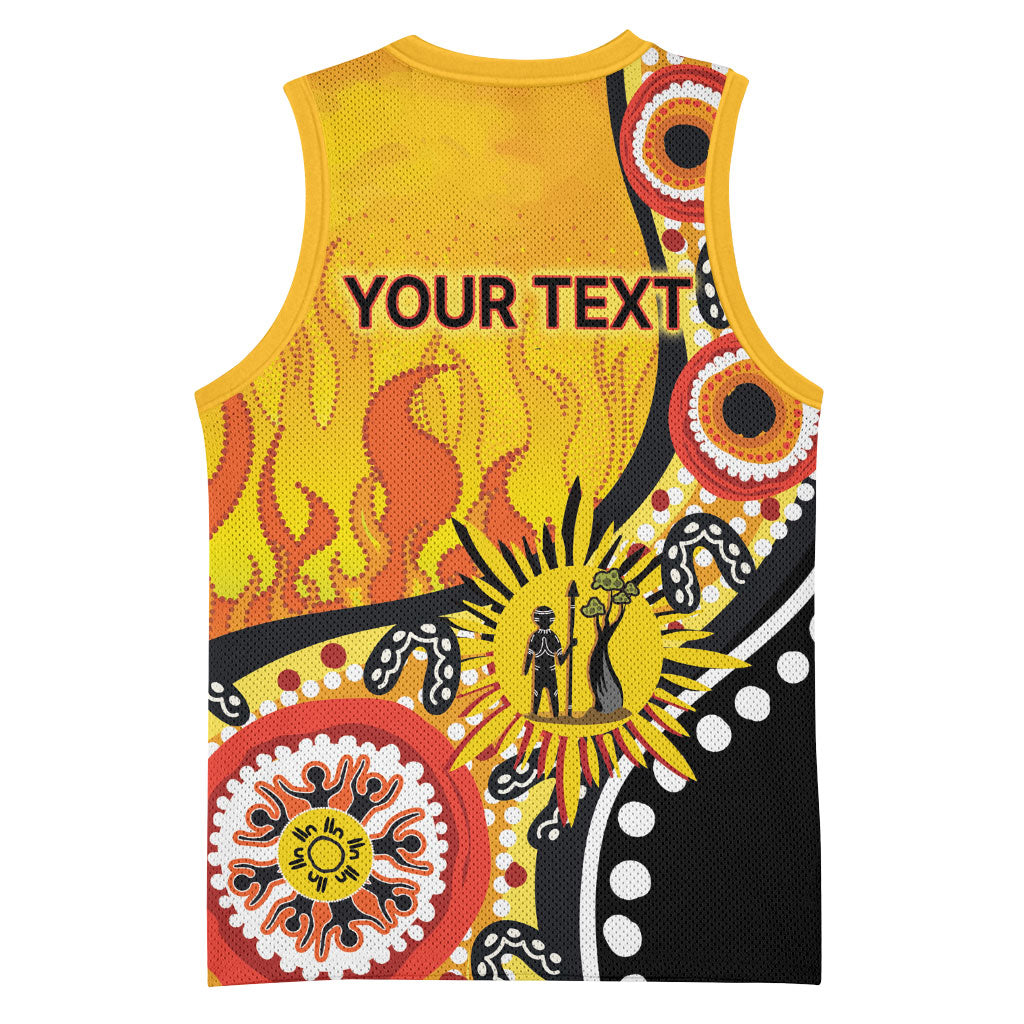 Australia Bushfire Aboriginal Personalised Basketball Jersey Bush Fire Dreaming