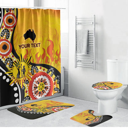 Australia Bushfire Aboriginal Personalised Bathroom Set Bush Fire Dreaming