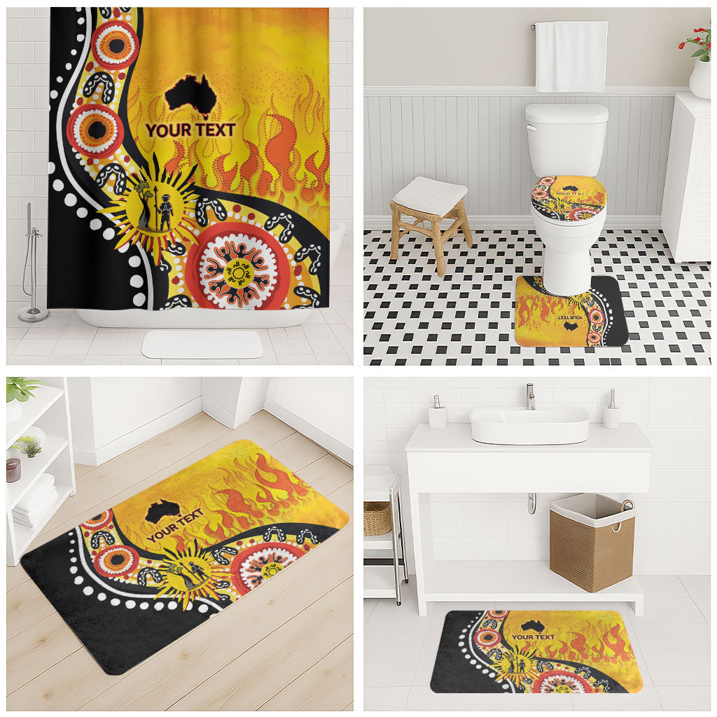Australia Bushfire Aboriginal Personalised Bathroom Set Bush Fire Dreaming