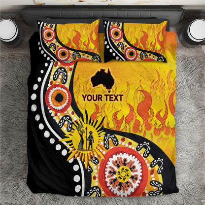 Australia Bushfire Aboriginal Personalised Bedding Set Bush Fire Dreaming
