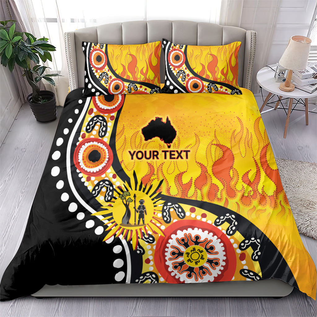 Australia Bushfire Aboriginal Personalised Bedding Set Bush Fire Dreaming