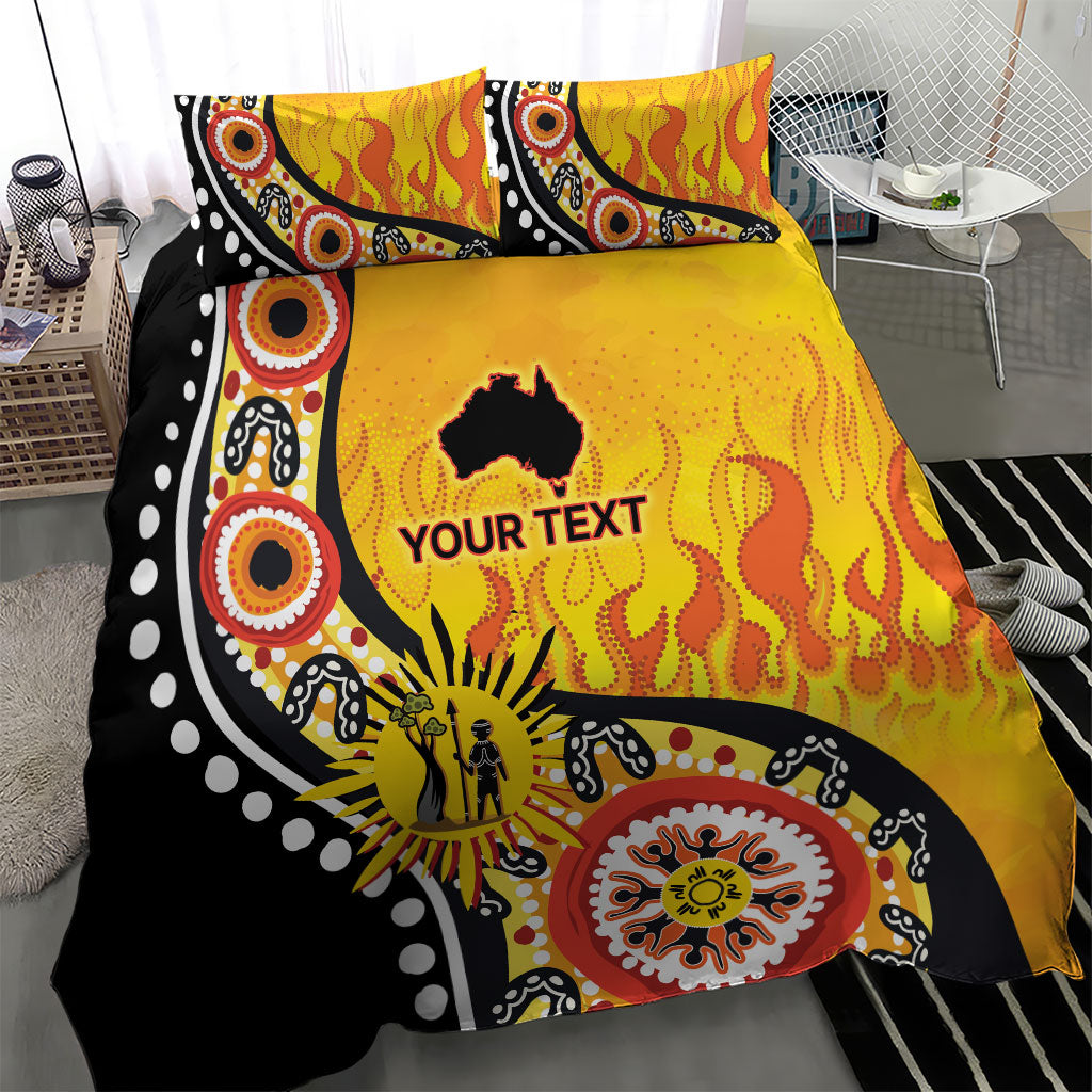 Australia Bushfire Aboriginal Personalised Bedding Set Bush Fire Dreaming