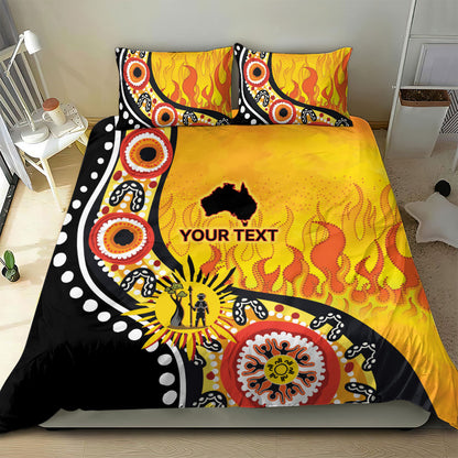 Australia Bushfire Aboriginal Personalised Bedding Set Bush Fire Dreaming