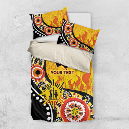 Australia Bushfire Aboriginal Personalised Bedding Set Bush Fire Dreaming