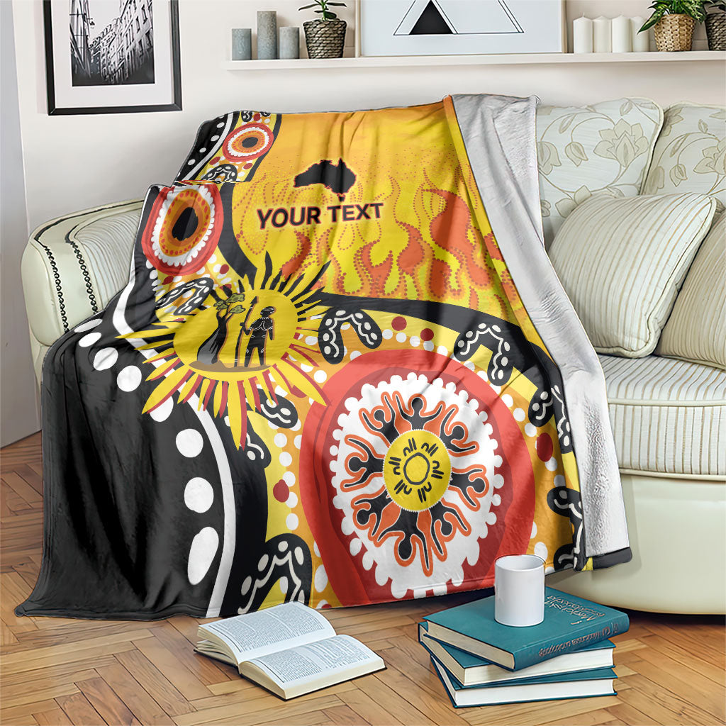Australia Bushfire Aboriginal Personalised Blanket Bush Fire Dreaming