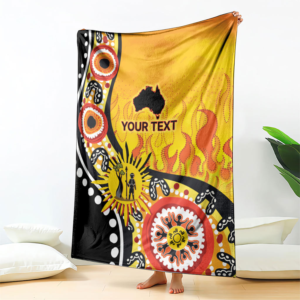 Australia Bushfire Aboriginal Personalised Blanket Bush Fire Dreaming