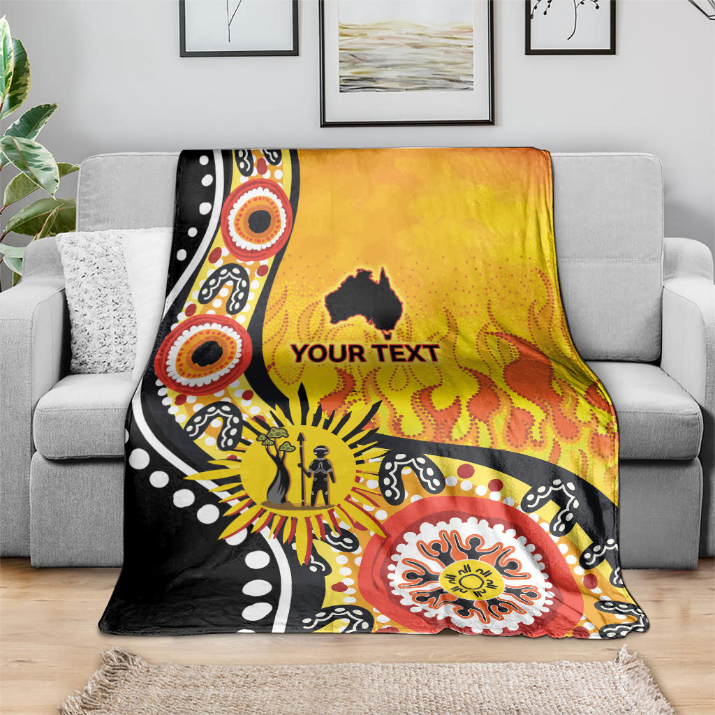 Australia Bushfire Aboriginal Personalised Blanket Bush Fire Dreaming