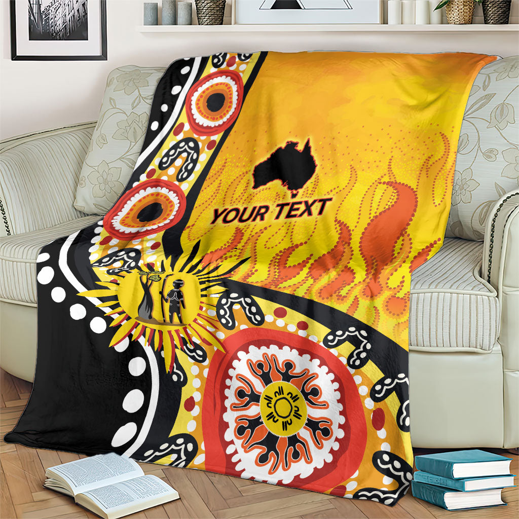 Australia Bushfire Aboriginal Personalised Blanket Bush Fire Dreaming