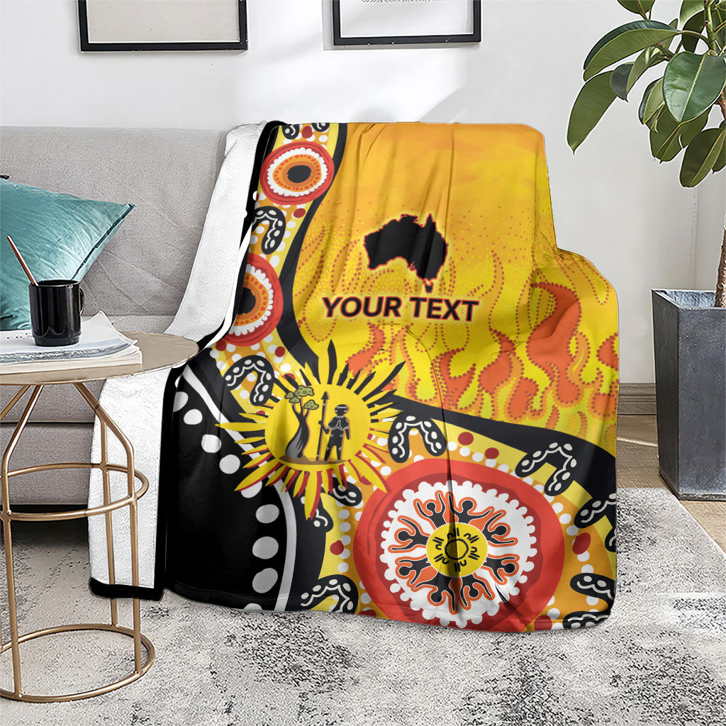 Australia Bushfire Aboriginal Personalised Blanket Bush Fire Dreaming