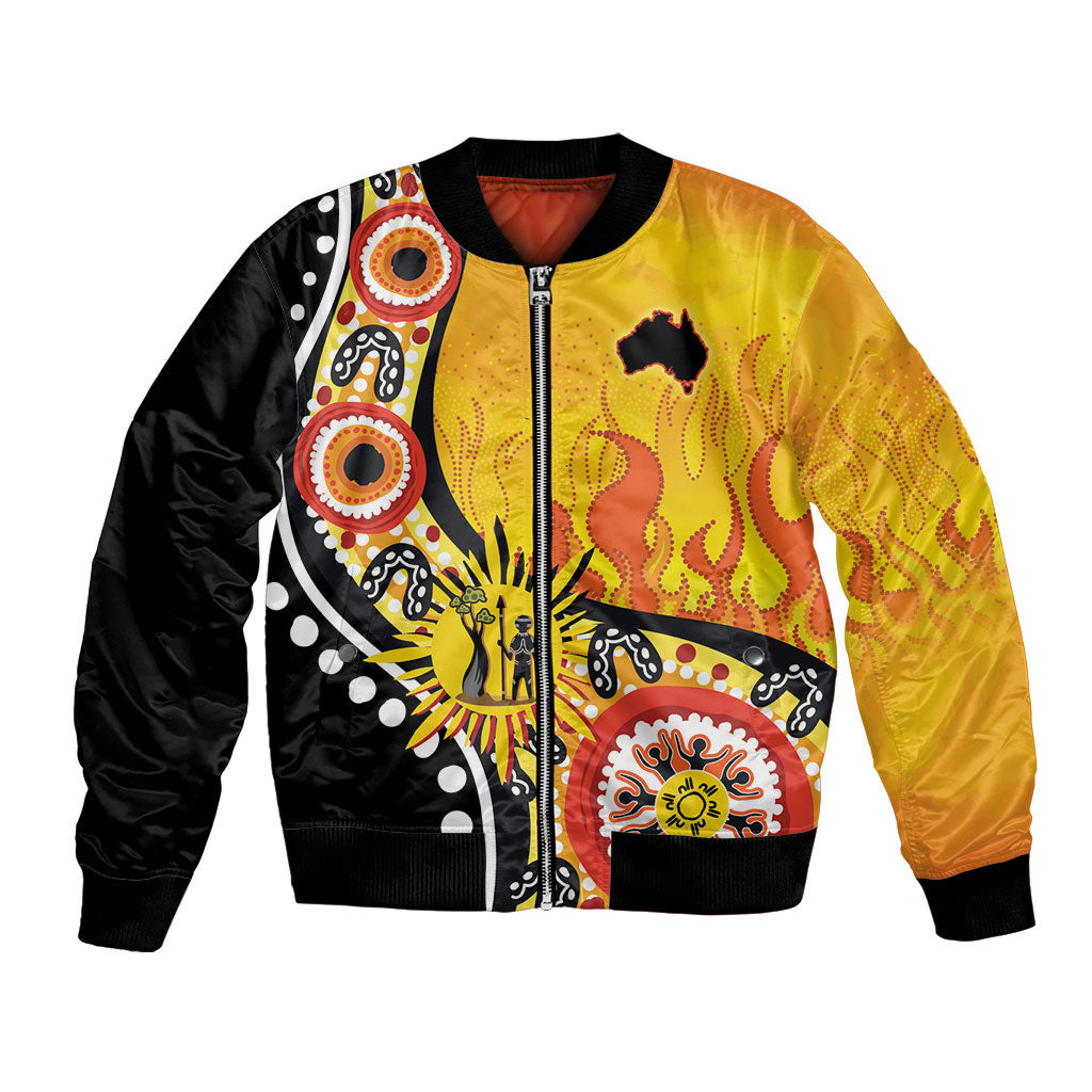 Australia Bushfire Aboriginal Personalised Bomber Jacket Bush Fire Dreaming