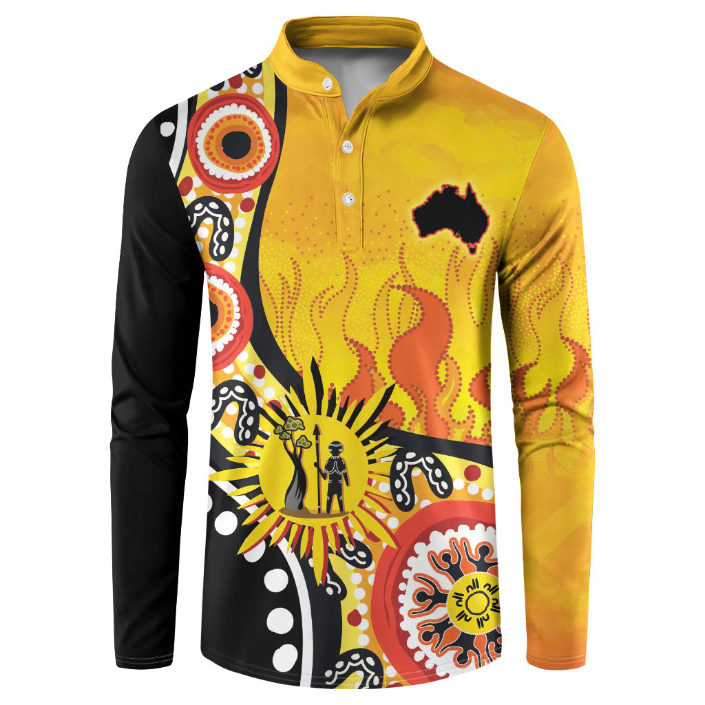 Australia Bushfire Aboriginal Personalised Button Sweatshirt Bush Fire Dreaming