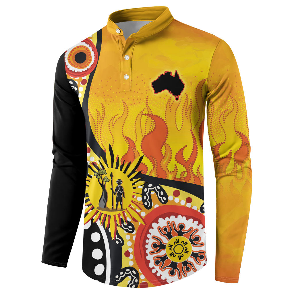 Australia Bushfire Aboriginal Personalised Button Sweatshirt Bush Fire Dreaming