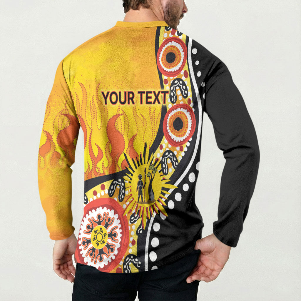 Australia Bushfire Aboriginal Personalised Button Sweatshirt Bush Fire Dreaming