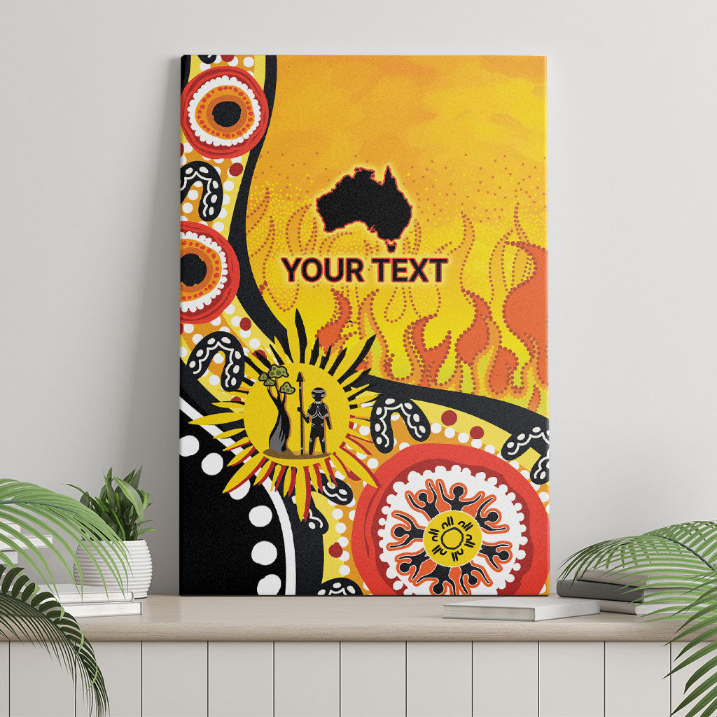 Australia Bushfire Aboriginal Personalised Canvas Wall Art Bush Fire Dreaming