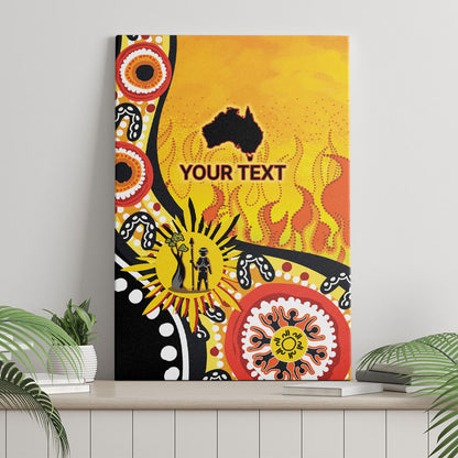 Australia Bushfire Aboriginal Personalised Canvas Wall Art Bush Fire Dreaming