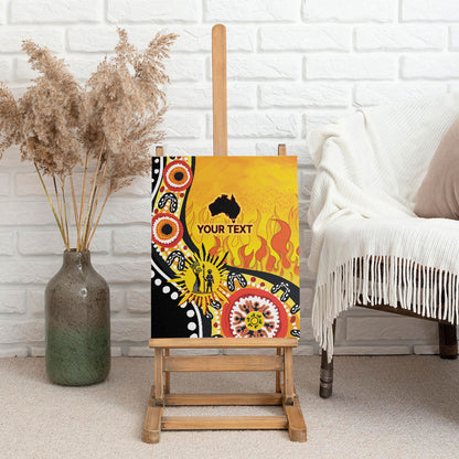 Australia Bushfire Aboriginal Personalised Canvas Wall Art Bush Fire Dreaming
