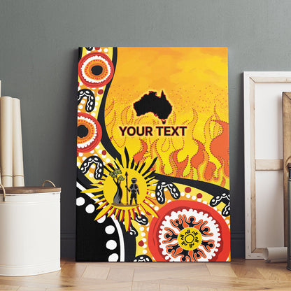 Australia Bushfire Aboriginal Personalised Canvas Wall Art Bush Fire Dreaming
