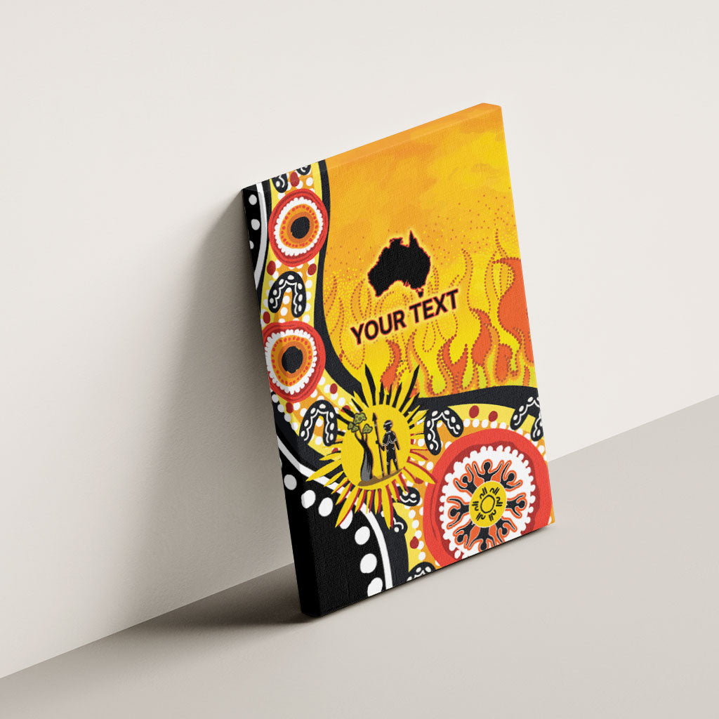 Australia Bushfire Aboriginal Personalised Canvas Wall Art Bush Fire Dreaming