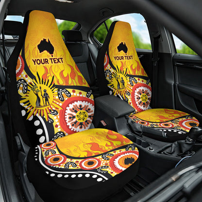 Australia Bushfire Aboriginal Personalised Car Seat Cover Bush Fire Dreaming