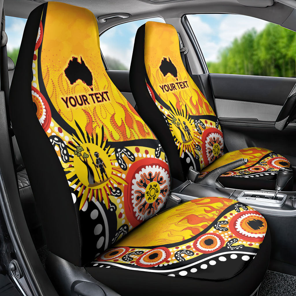 Australia Bushfire Aboriginal Personalised Car Seat Cover Bush Fire Dreaming