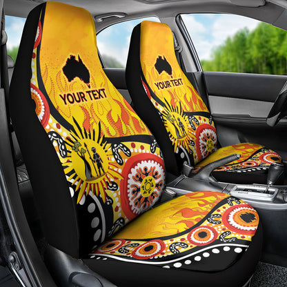 Australia Bushfire Aboriginal Personalised Car Seat Cover Bush Fire Dreaming