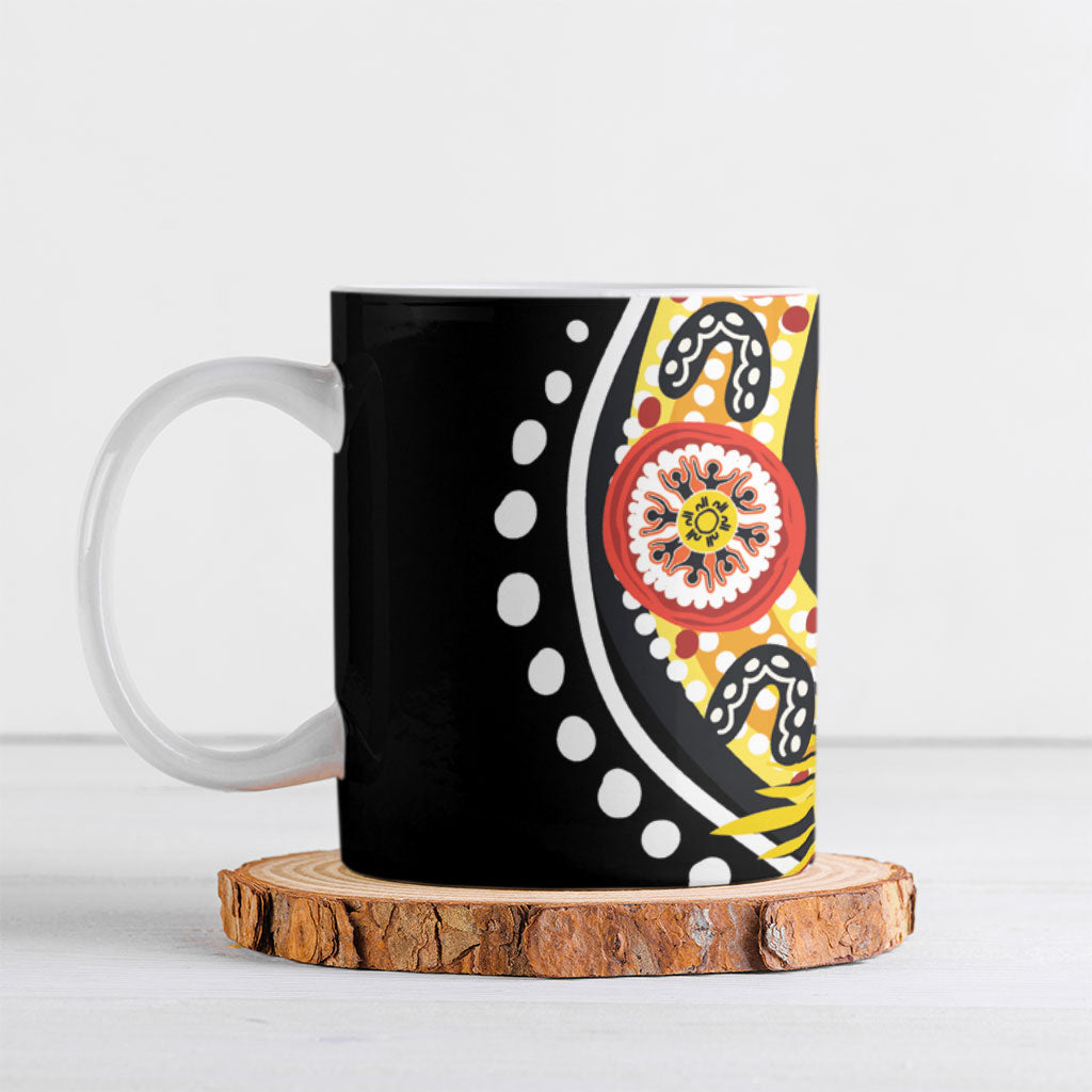 Australia Bushfire Aboriginal Personalised Ceramic Mug Bush Fire Dreaming