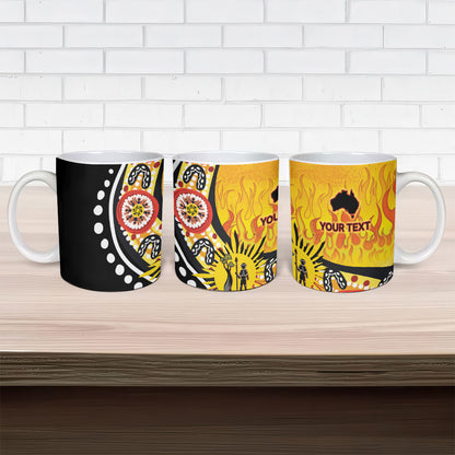 Australia Bushfire Aboriginal Personalised Ceramic Mug Bush Fire Dreaming