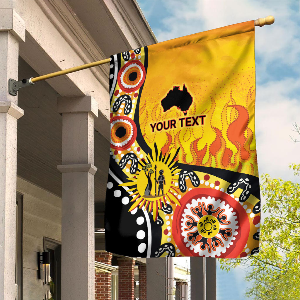 Australia Bushfire Aboriginal Personalised Garden Flag Bush Fire Dreaming