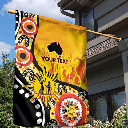 Australia Bushfire Aboriginal Personalised Garden Flag Bush Fire Dreaming