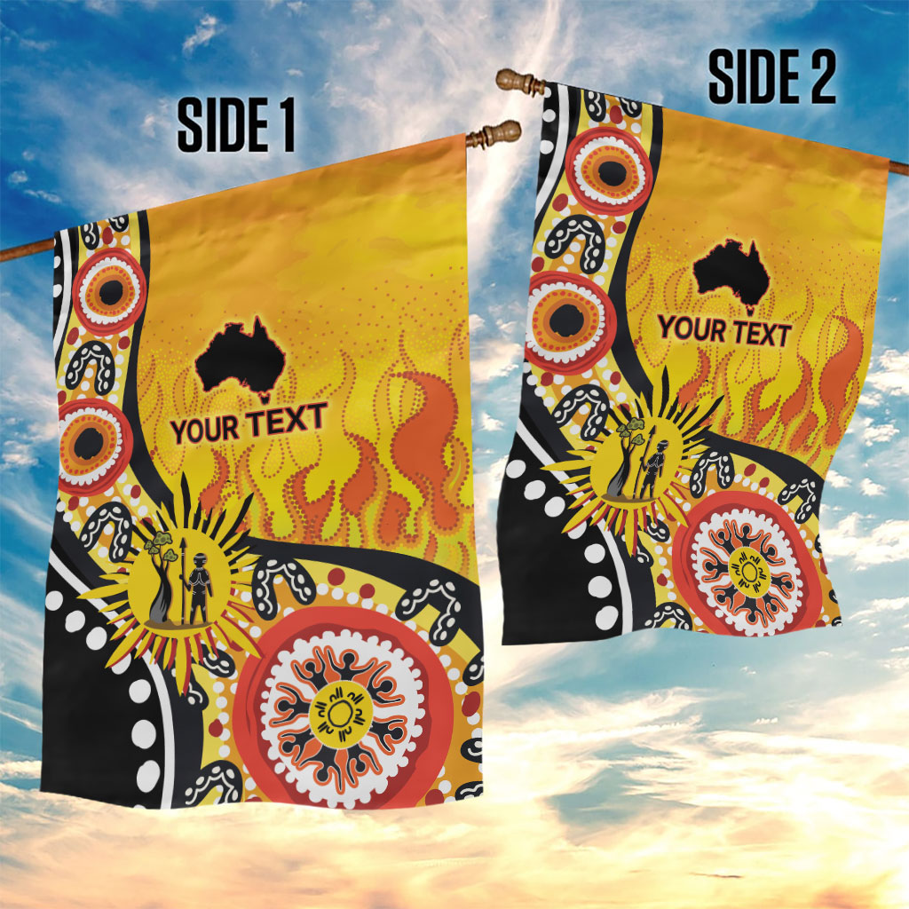 Australia Bushfire Aboriginal Personalised Garden Flag Bush Fire Dreaming