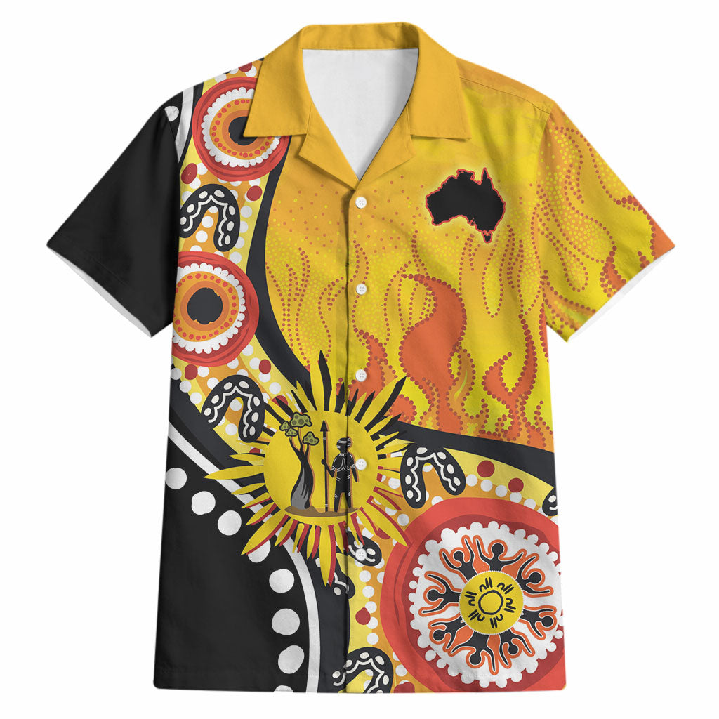 Australia Bushfire Aboriginal Personalised Hawaiian Shirt Bush Fire Dreaming