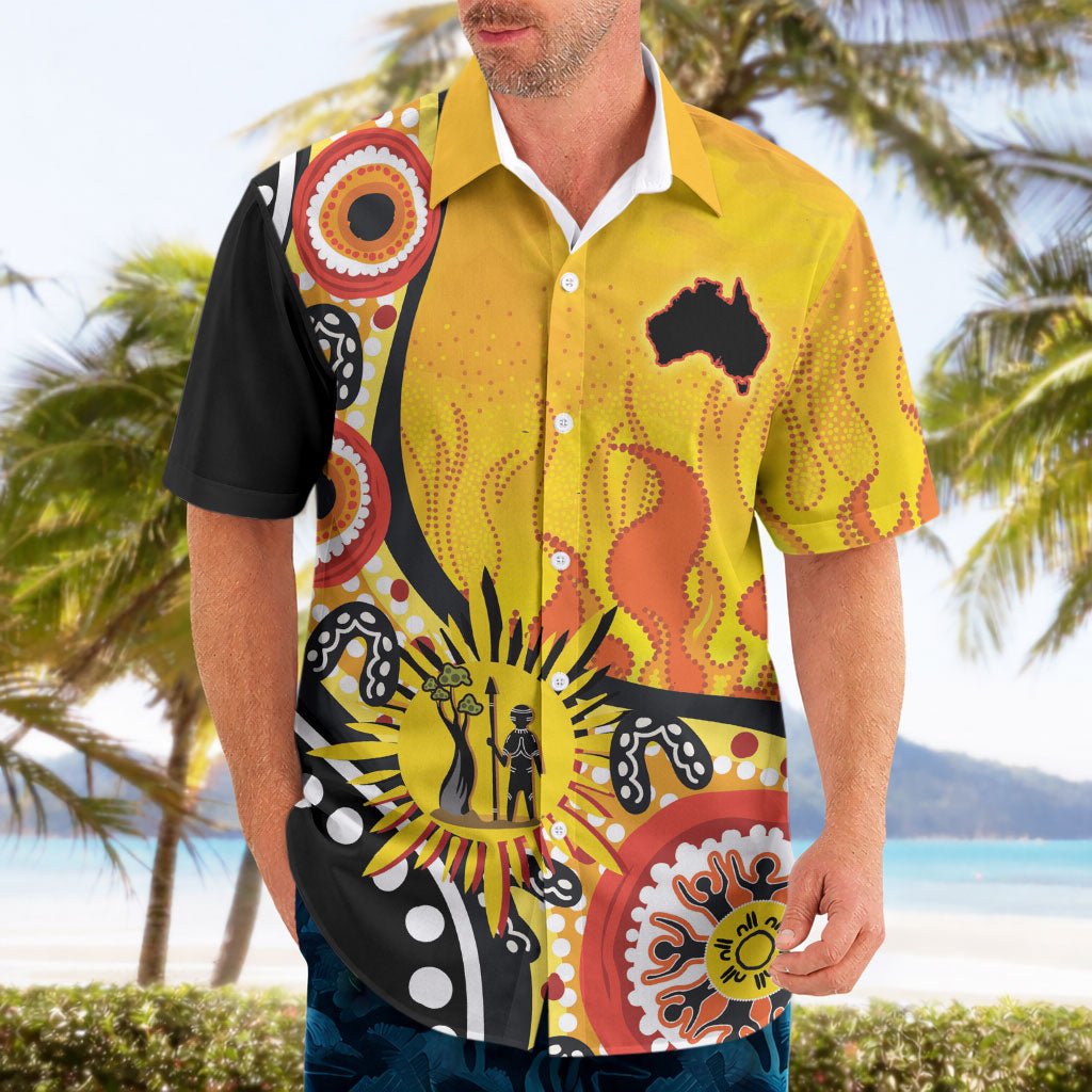 Australia Bushfire Aboriginal Personalised Hawaiian Shirt Bush Fire Dreaming