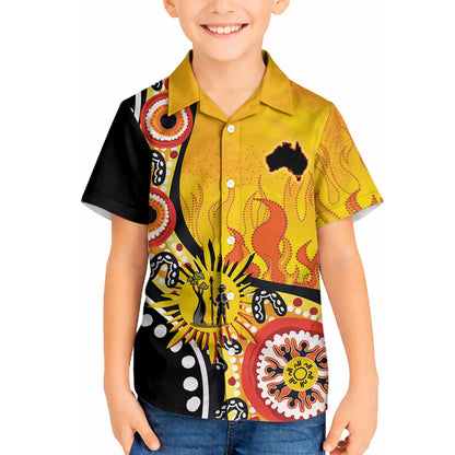 Australia Bushfire Aboriginal Personalised Hawaiian Shirt Bush Fire Dreaming
