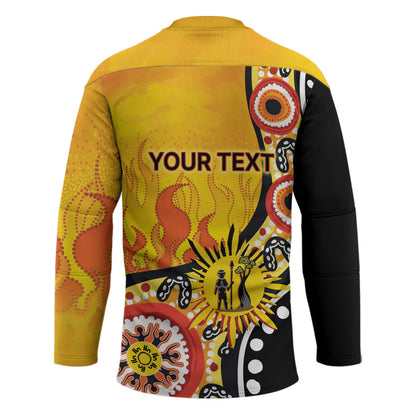 Australia Bushfire Aboriginal Personalised Hockey Jersey Bush Fire Dreaming