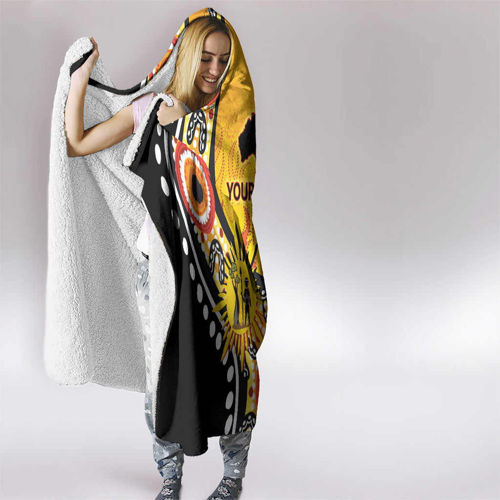 Australia Bushfire Aboriginal Personalised Hooded Blanket Bush Fire Dreaming