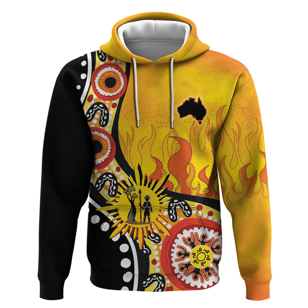 Australia Bushfire Aboriginal Personalised Hoodie Bush Fire Dreaming