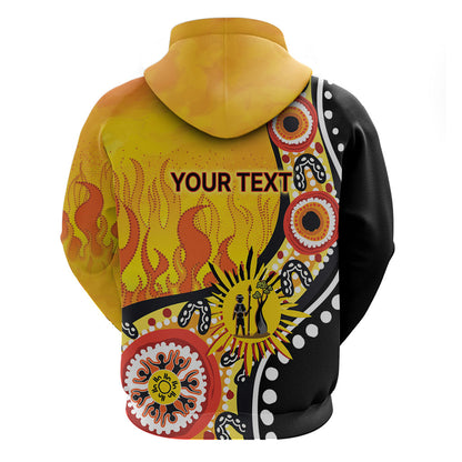 Australia Bushfire Aboriginal Personalised Hoodie Bush Fire Dreaming