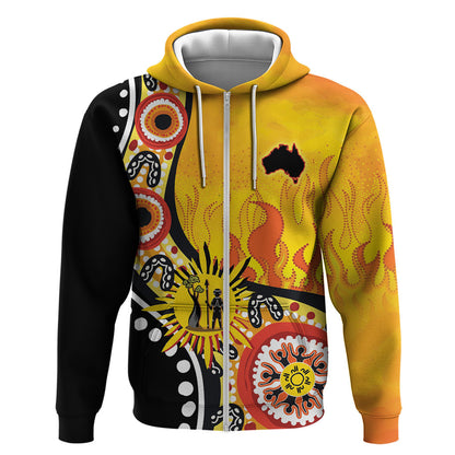 Australia Bushfire Aboriginal Personalised Hoodie Bush Fire Dreaming
